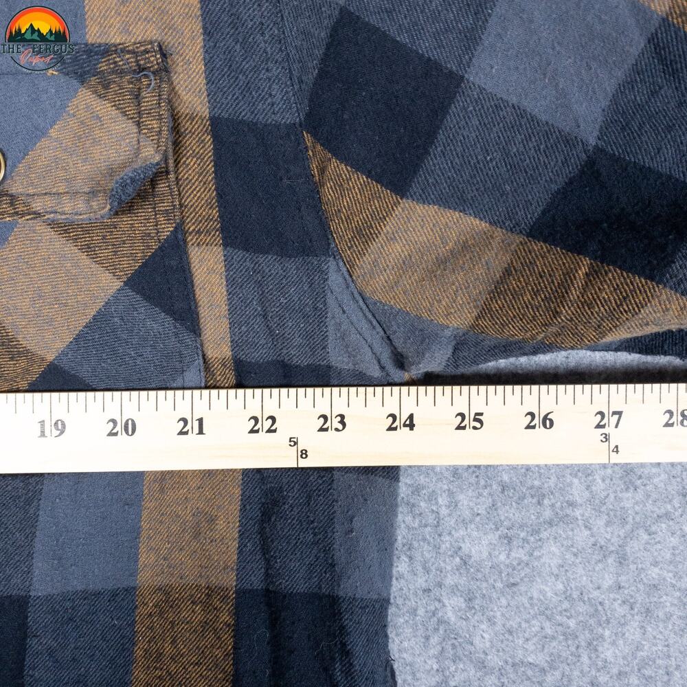 North Crest Shacket Multicolor Black Plaid Hooded Jacket Cabincore Men's Size M - Picture 6 of 11